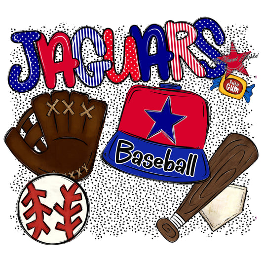 Jaguars Baseball Spirit-Blue & Red