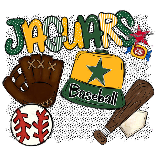 Jaguars Baseball Spirit-Green & Yellow