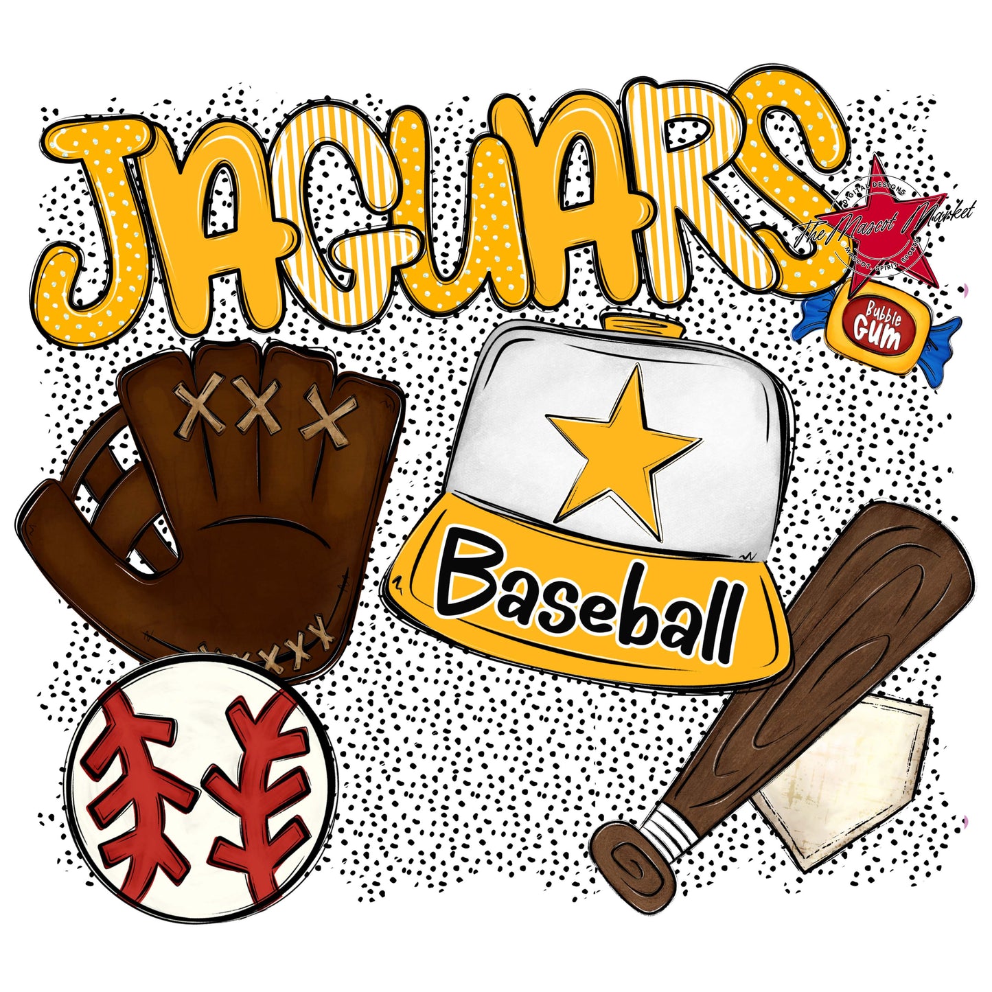 Jaguars Baseball Spirit-Yellow