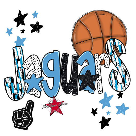 Jaguars Basketball Scrape-Carolina Blue