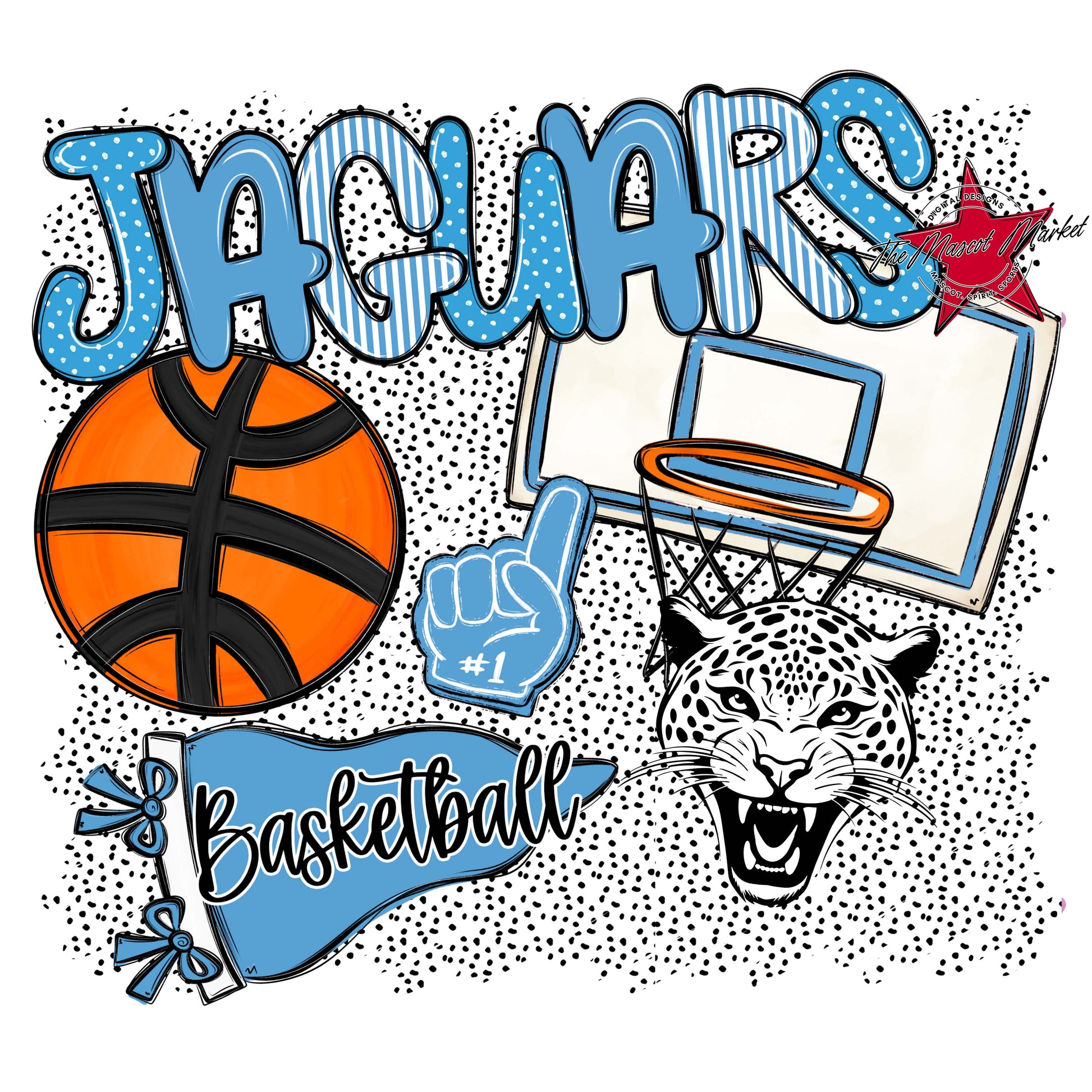 Jaguars Basketball Spirit-Carolina Blue