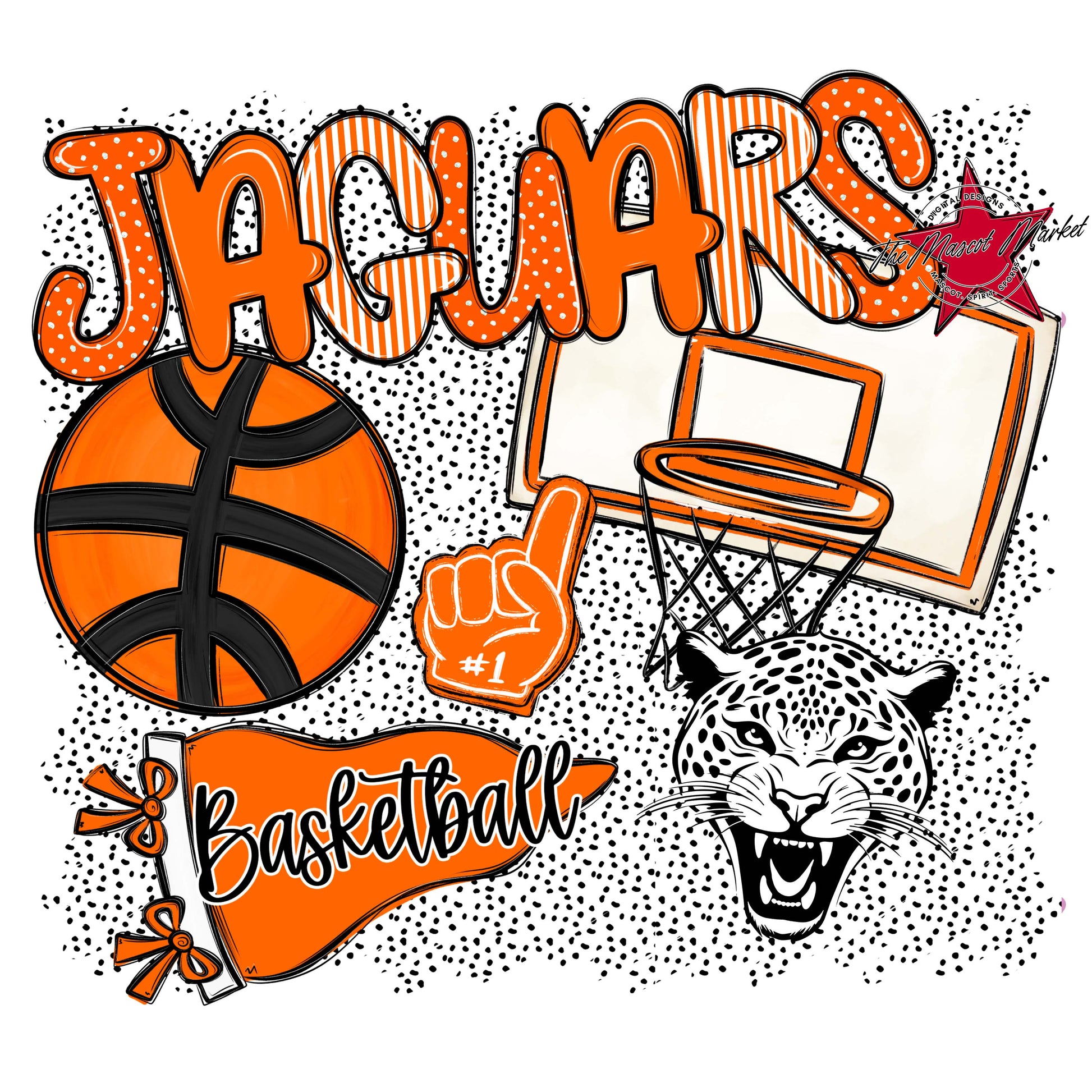 Jaguars Basketball Spirit-Orange