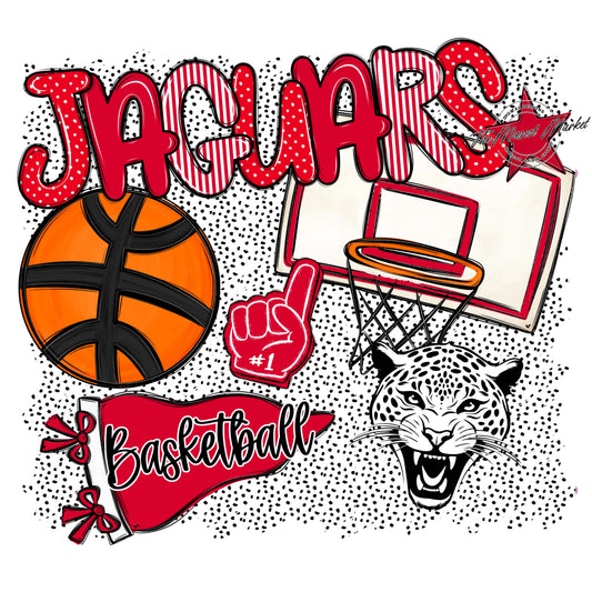 Jaguars Basketball Spirit-Red