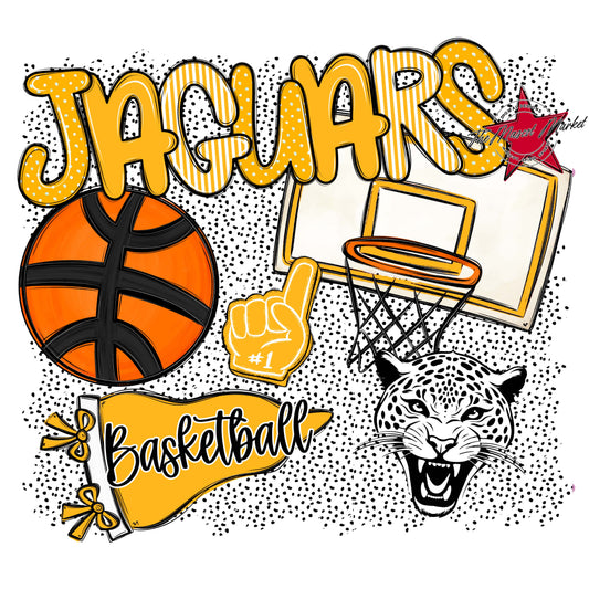 Jaguars Basketball Spirit-Yellow
