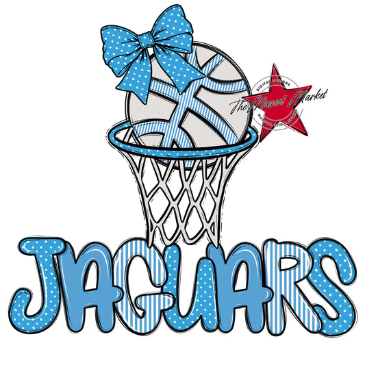 Jaguars Basketball Spirit Design-Carolina Blue