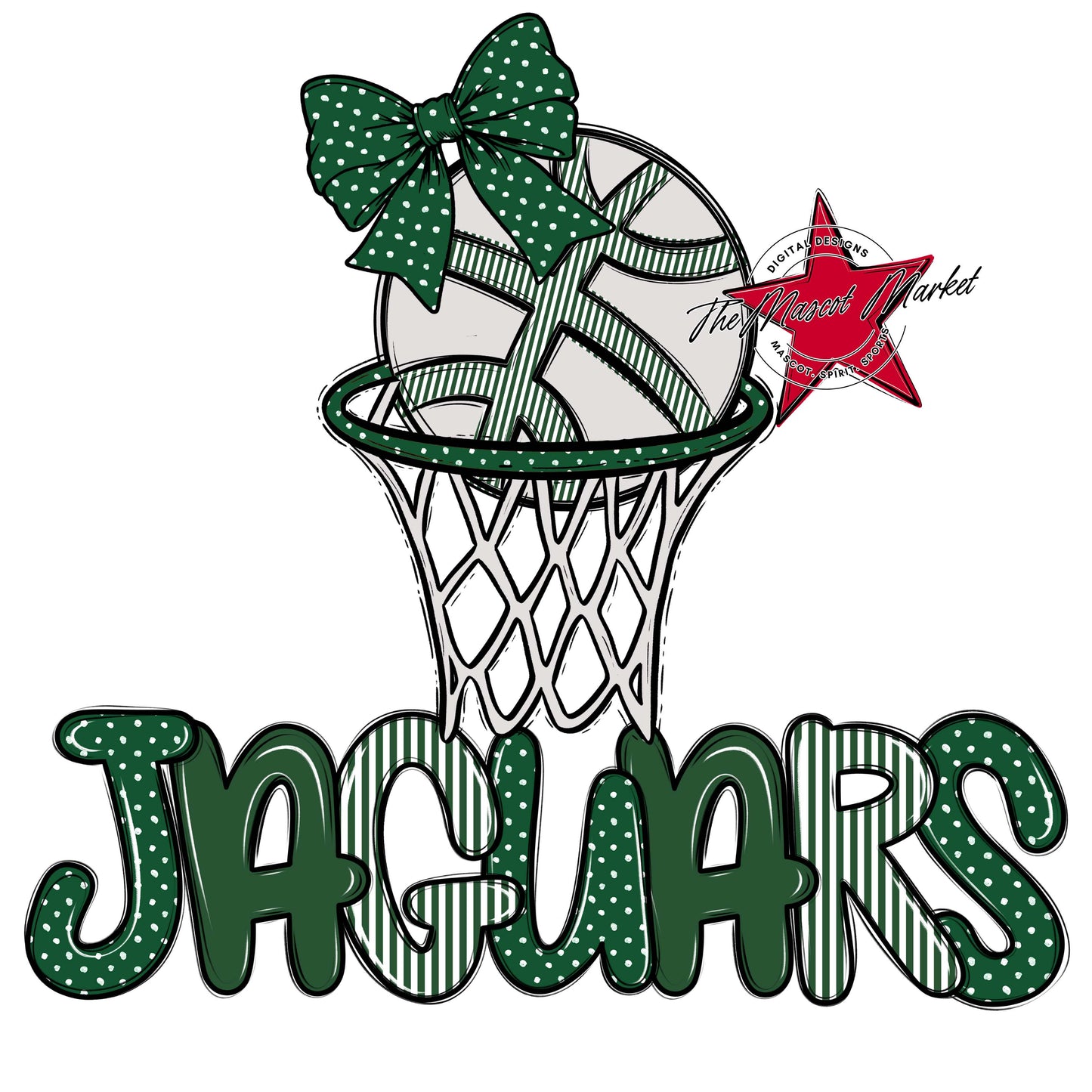 Jaguars Basketball Spirit Design-Green