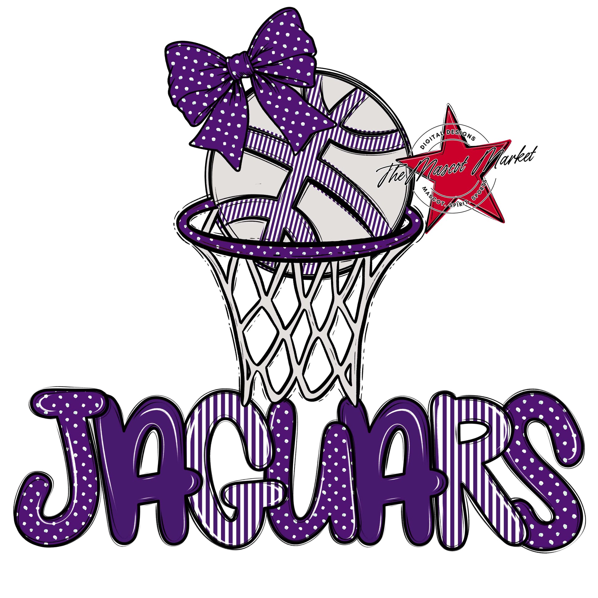 Jaguars Basketball Spirit Design-Purple