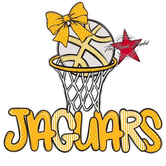 Jaguars Basketball Spirit Design-Yellow