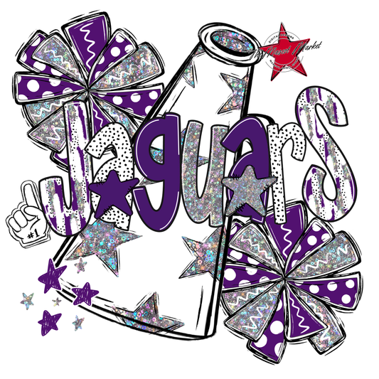 Jaguars Cheer Megaphone Scrape-Purple