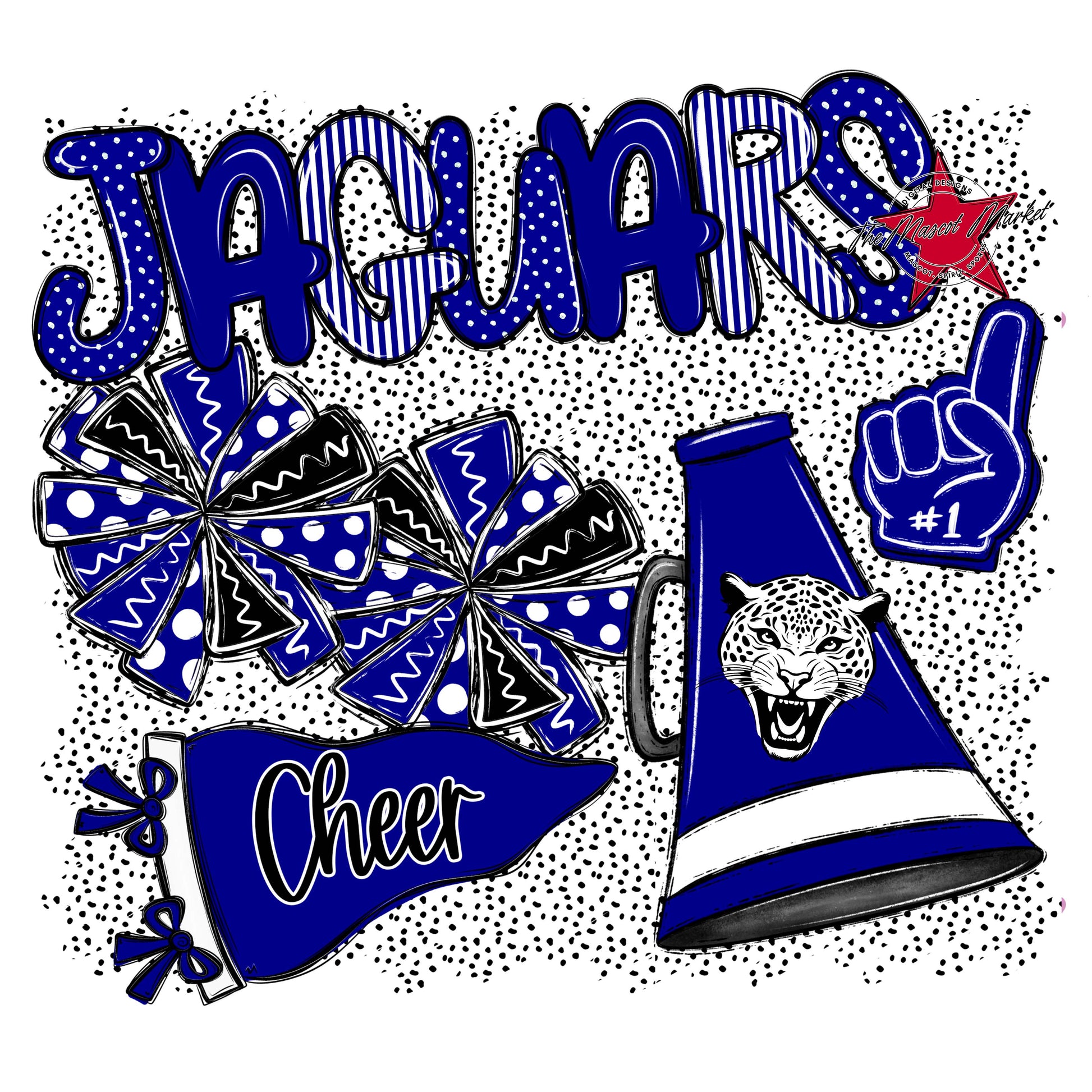 Jaguars Cheer Spirit-Blue