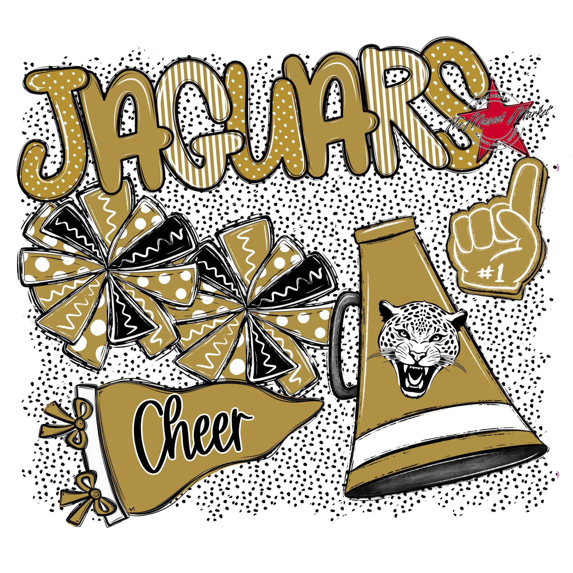 Jaguars Cheer Spirit-Gold