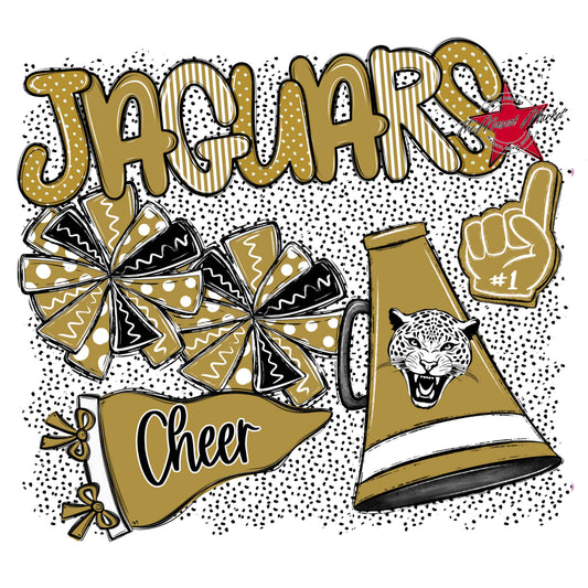 Jaguars Cheer Spirit-Gold