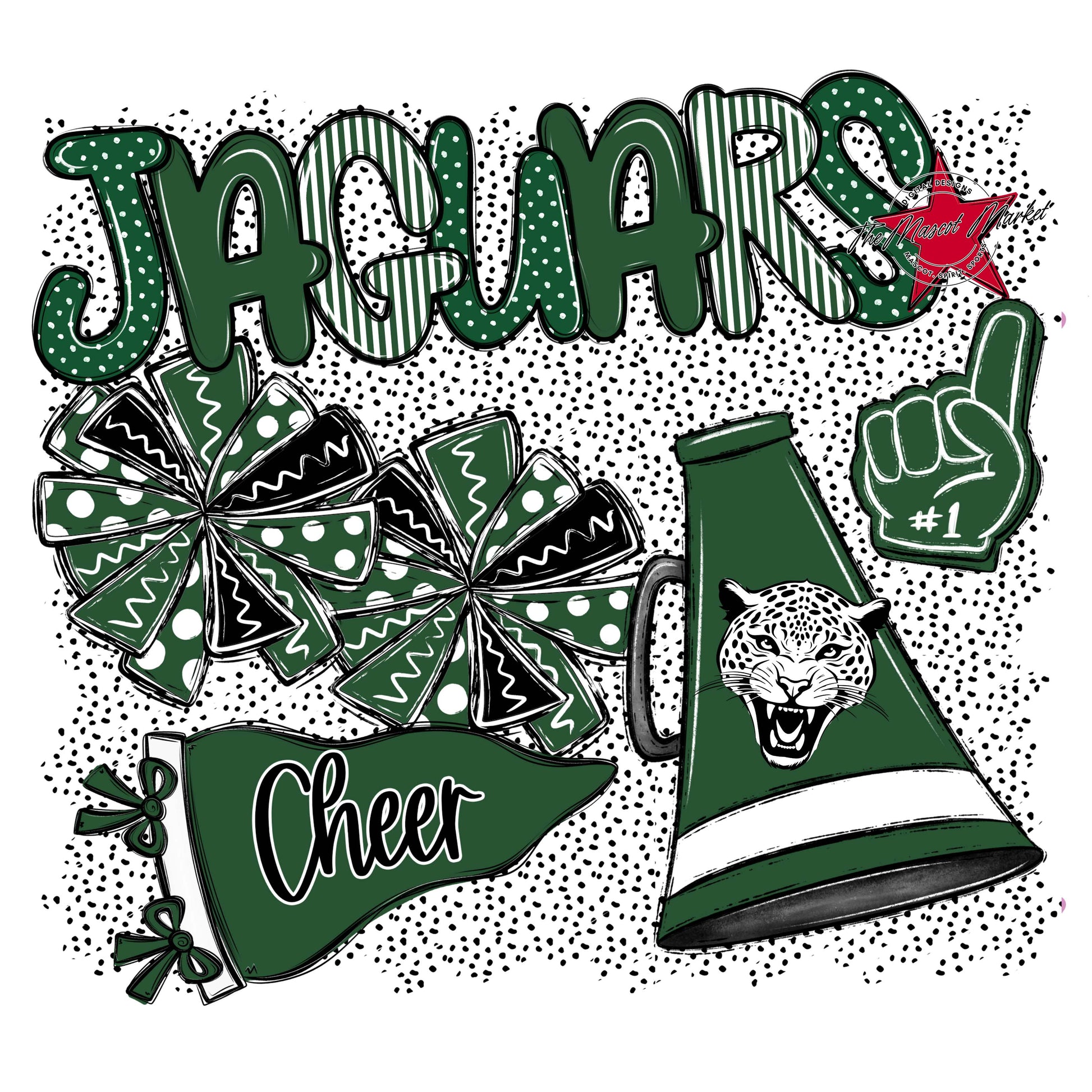 Jaguars Cheer Spirit-Green