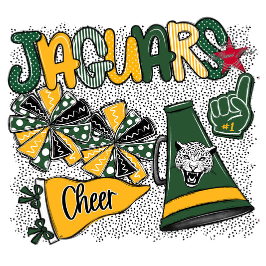 Jaguars Cheer Spirit-Green & Yellow