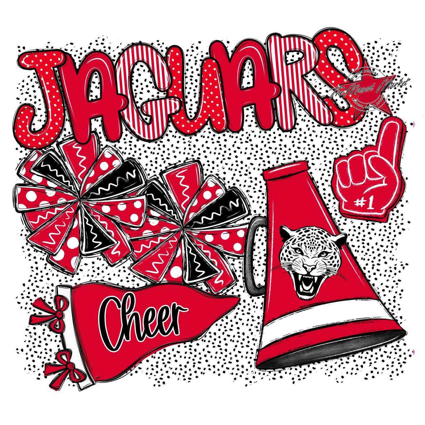 Jaguars Cheer Spirit-Red