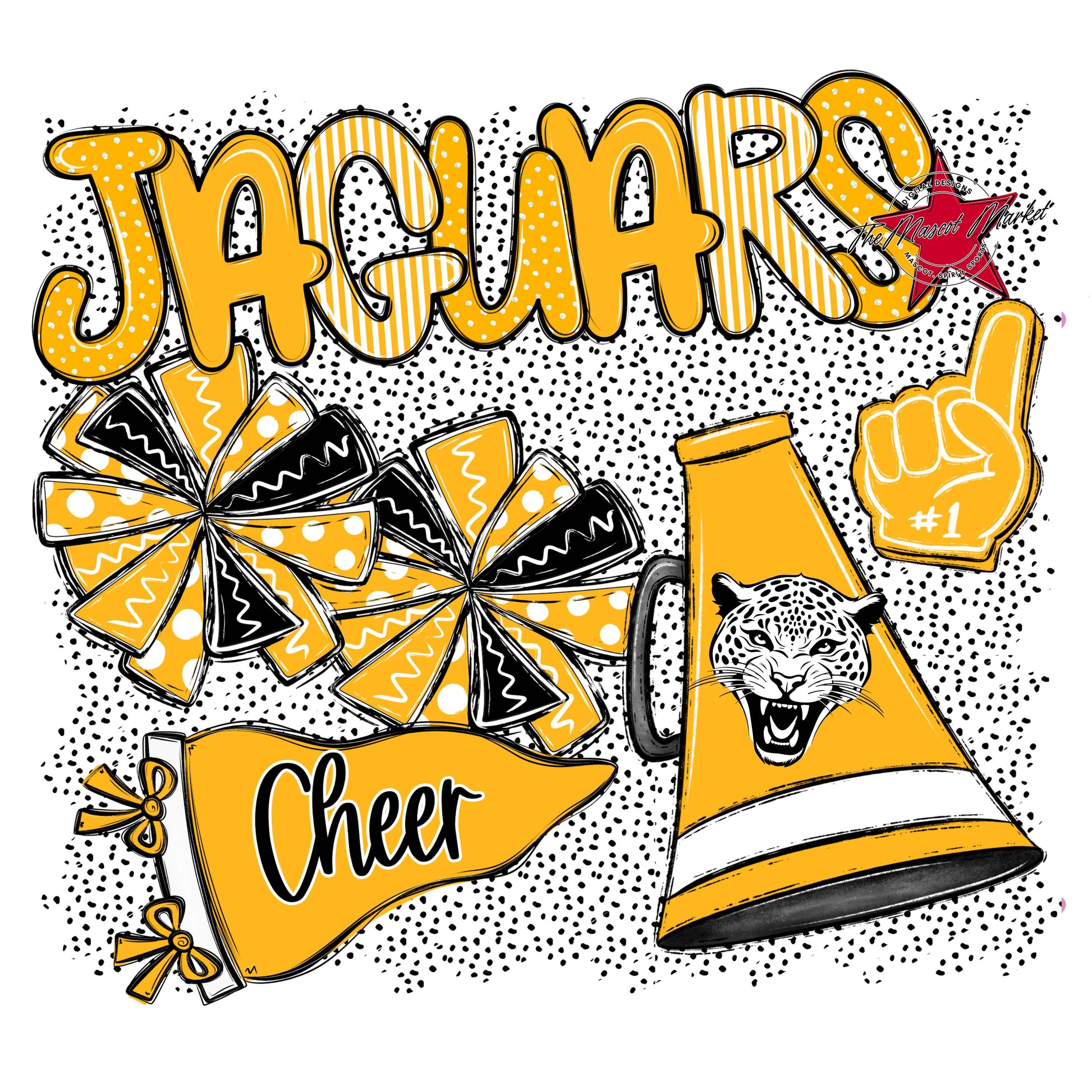 Jaguars Cheer Spirit-Yellow