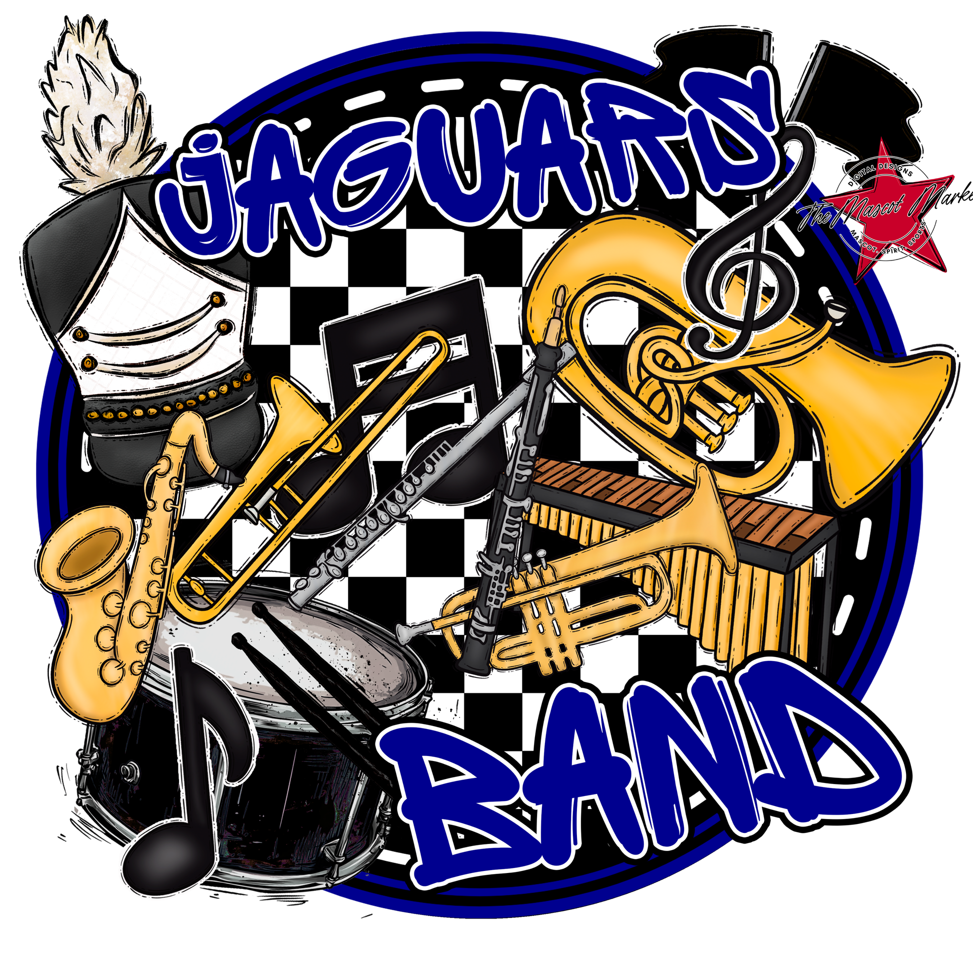 Jaguars Circle Band Design-Blue