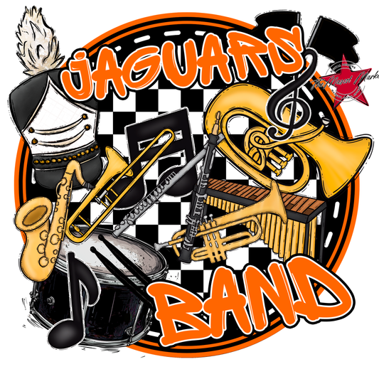 Jaguars Circle Band Design-Orange