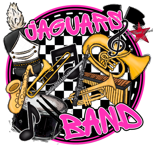 Jaguars Circle Band Design-Pink