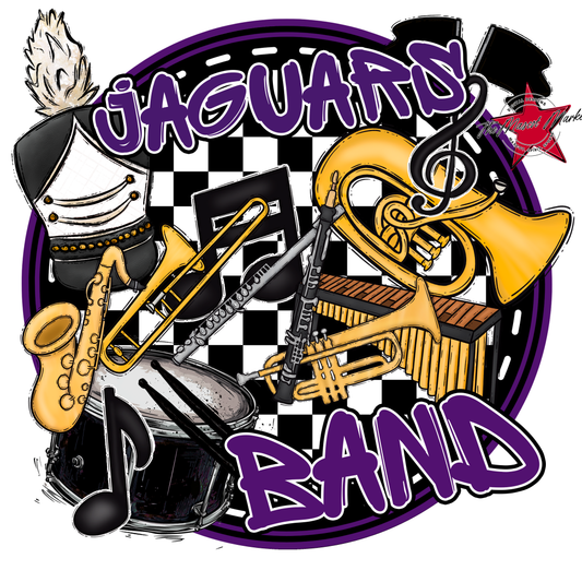 Jaguars Circle Band Design-Purple