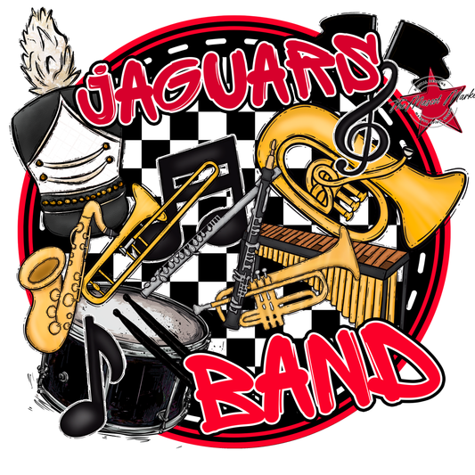 Jaguars Circle Band Design-Red