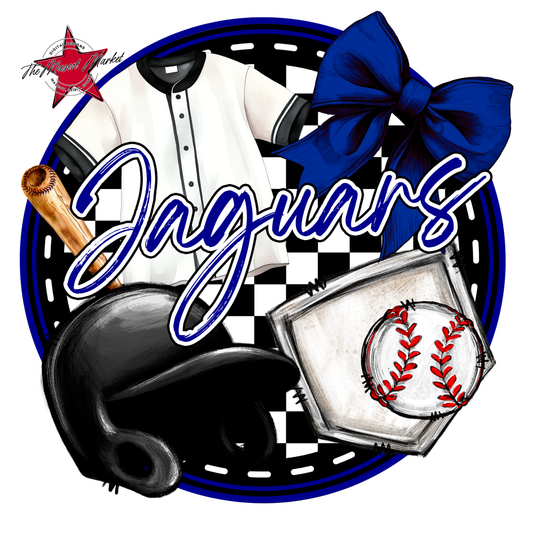 Jaguars Circle Baseball Design-Blue