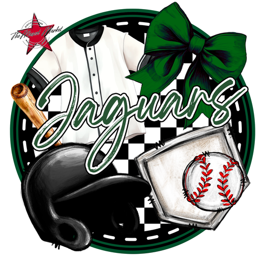 Jaguars Circle Baseball Design-Green