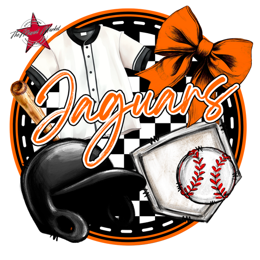 Jaguars Circle Baseball Design-Orange