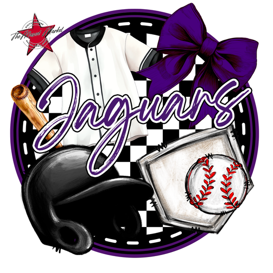 Jaguars Circle Baseball Design-Purple