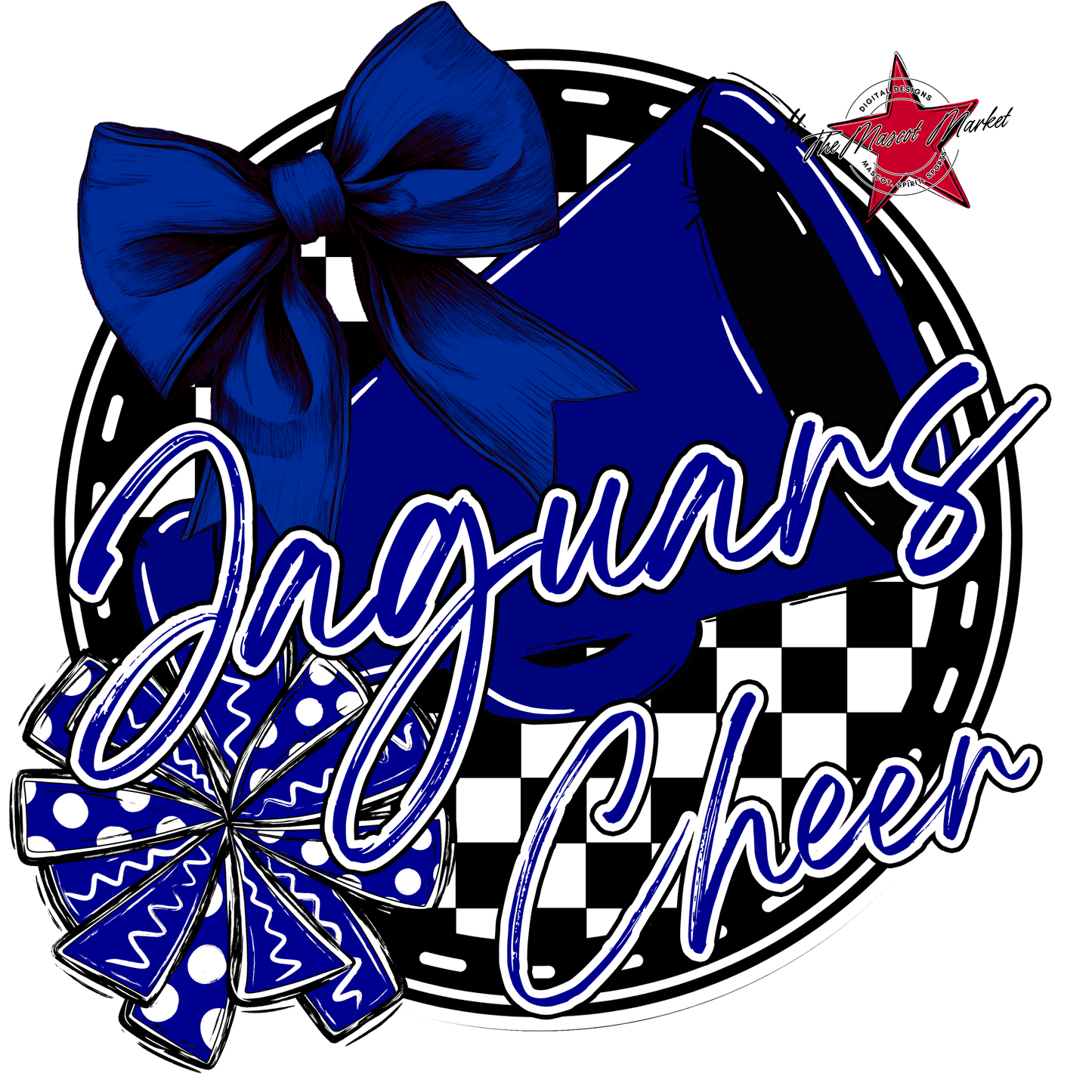 Jaguars Circle Cheer Design-Blue