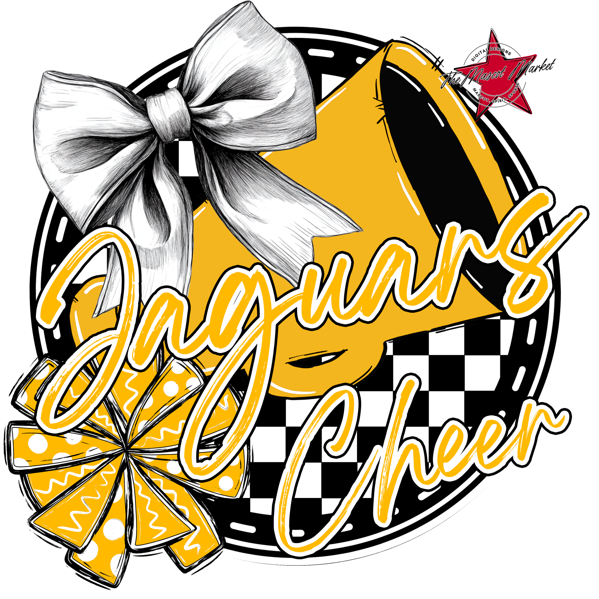 Jaguars Circle Cheer Design-Yellow