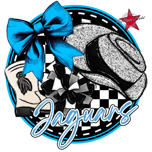 Jaguars Circle Drillteam Design-Carolina Blue