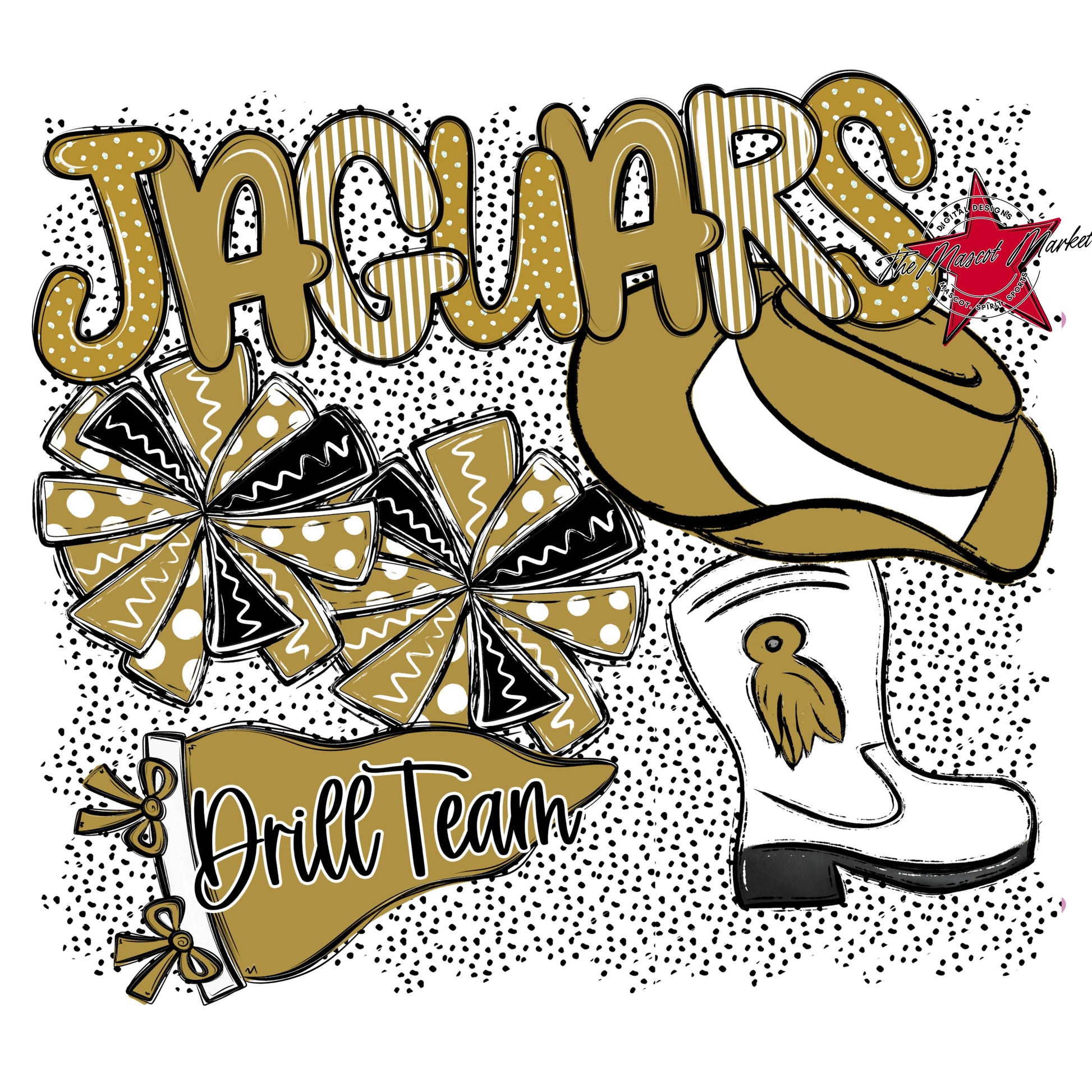 Jaguars Drillteam Spirit-Gold