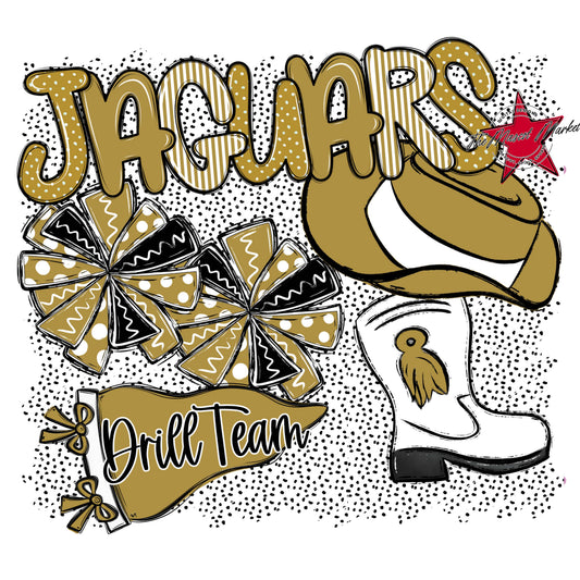 Jaguars Drillteam Spirit-Gold