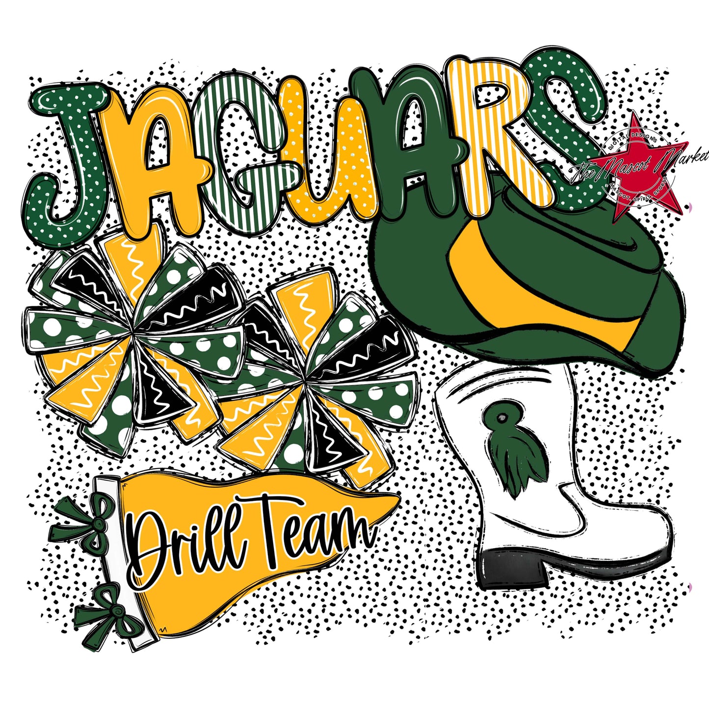 Jaguars Drillteam Spirit-Green & Yellow