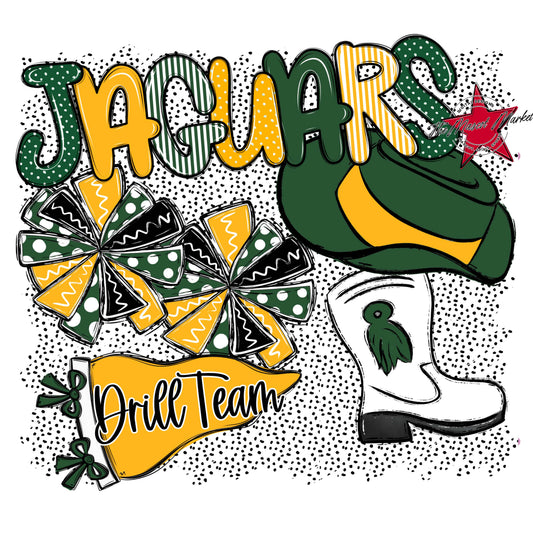 Jaguars Drillteam Spirit-Green & Yellow