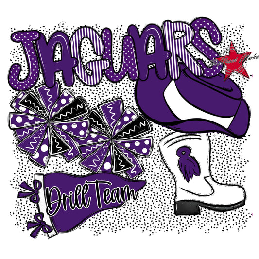 Jaguars Drillteam Spirit-Purple