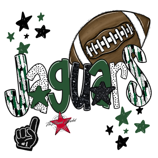 Jaguars Football Scrape-Green