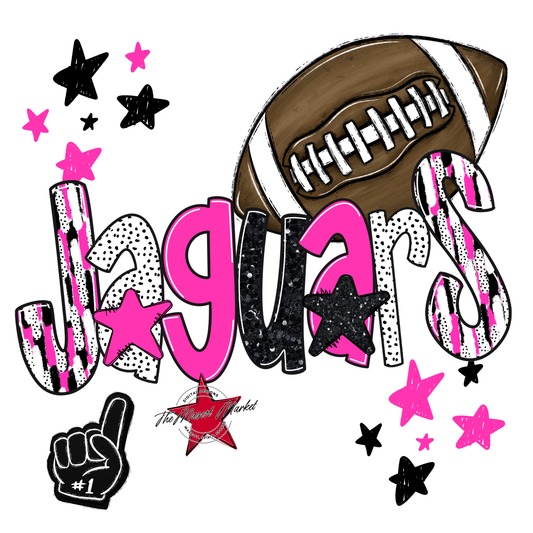 Jaguars Football Scrape-Pink