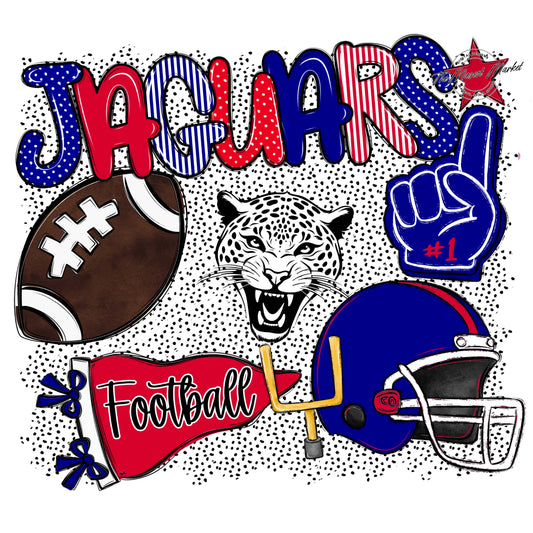 Jaguars Football Spirit-Blue & Red
