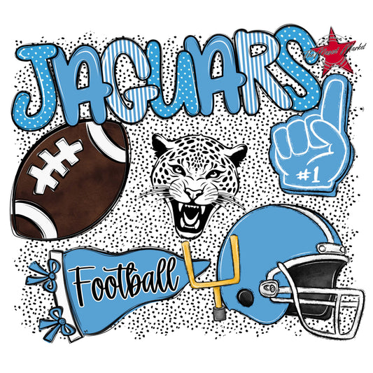 Jaguars Football Spirit-Carolina Blue