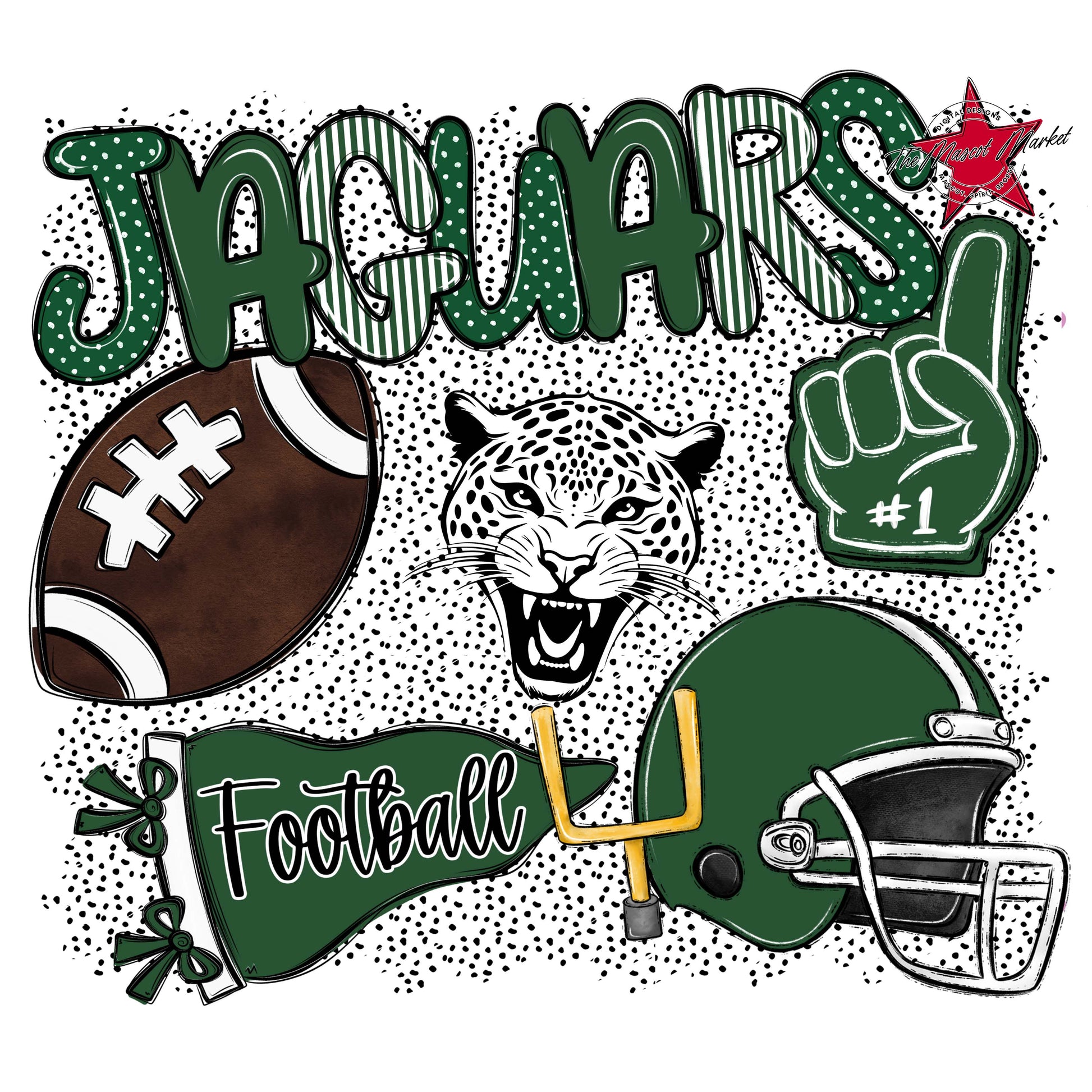 Jaguars Football Spirit-Green