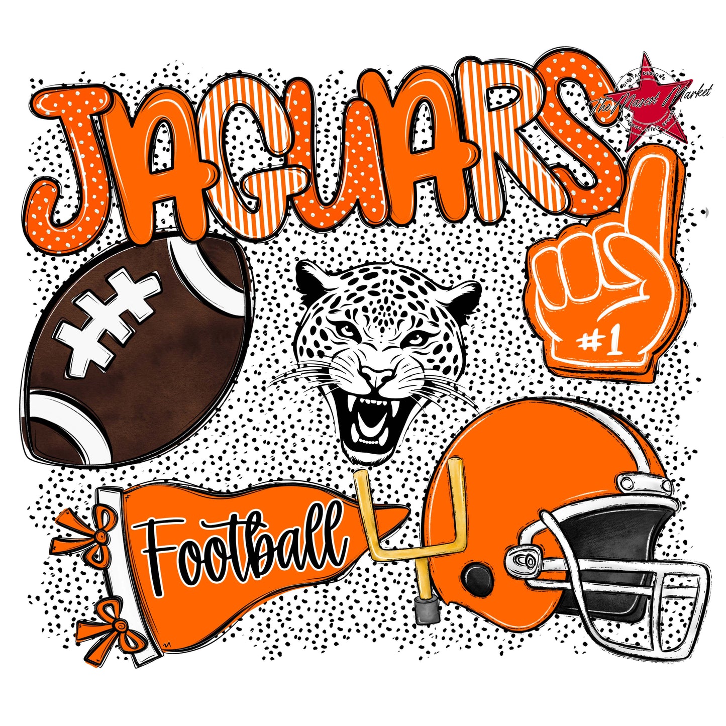 Jaguars Football Spirit-Orange