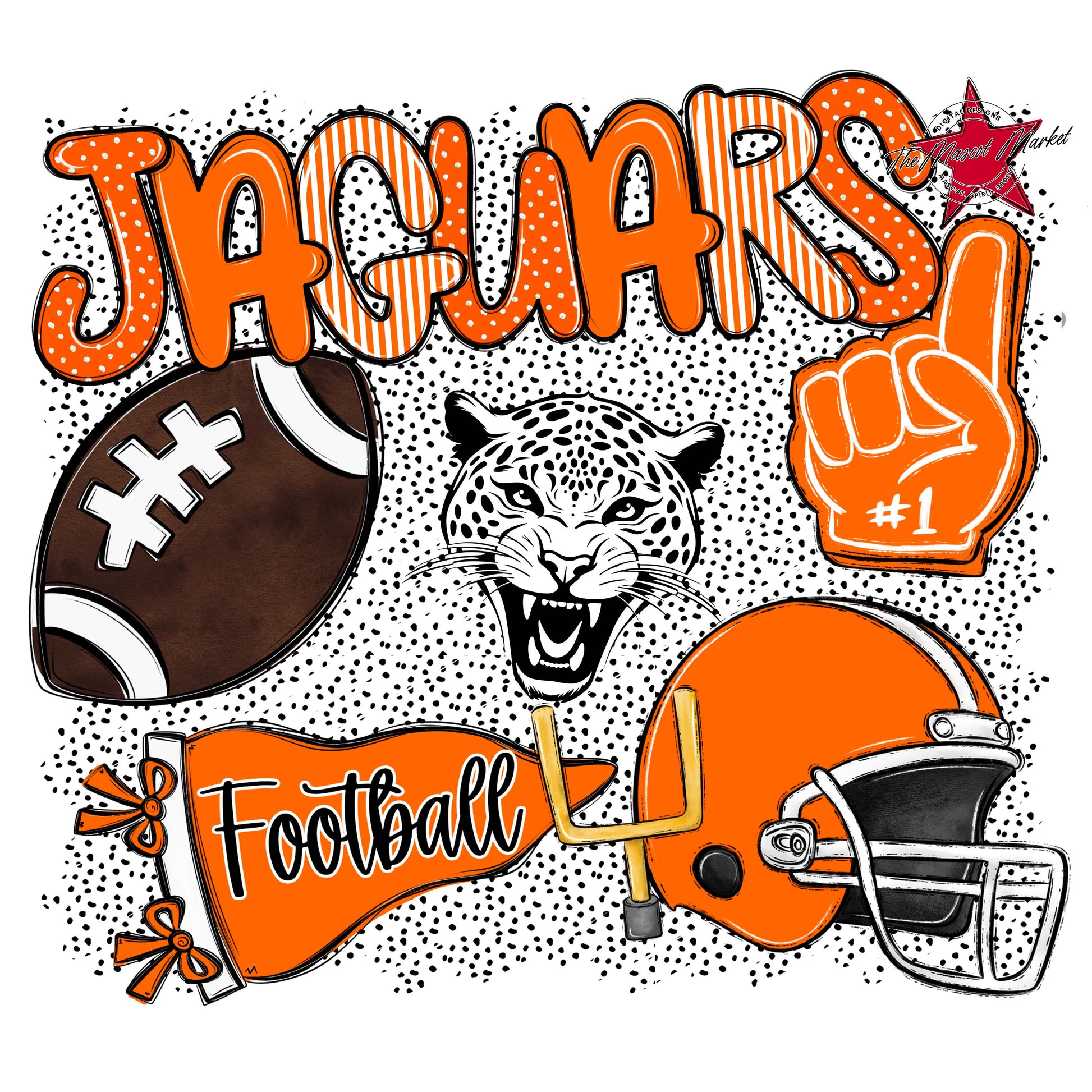 Jaguars Football Spirit-Orange