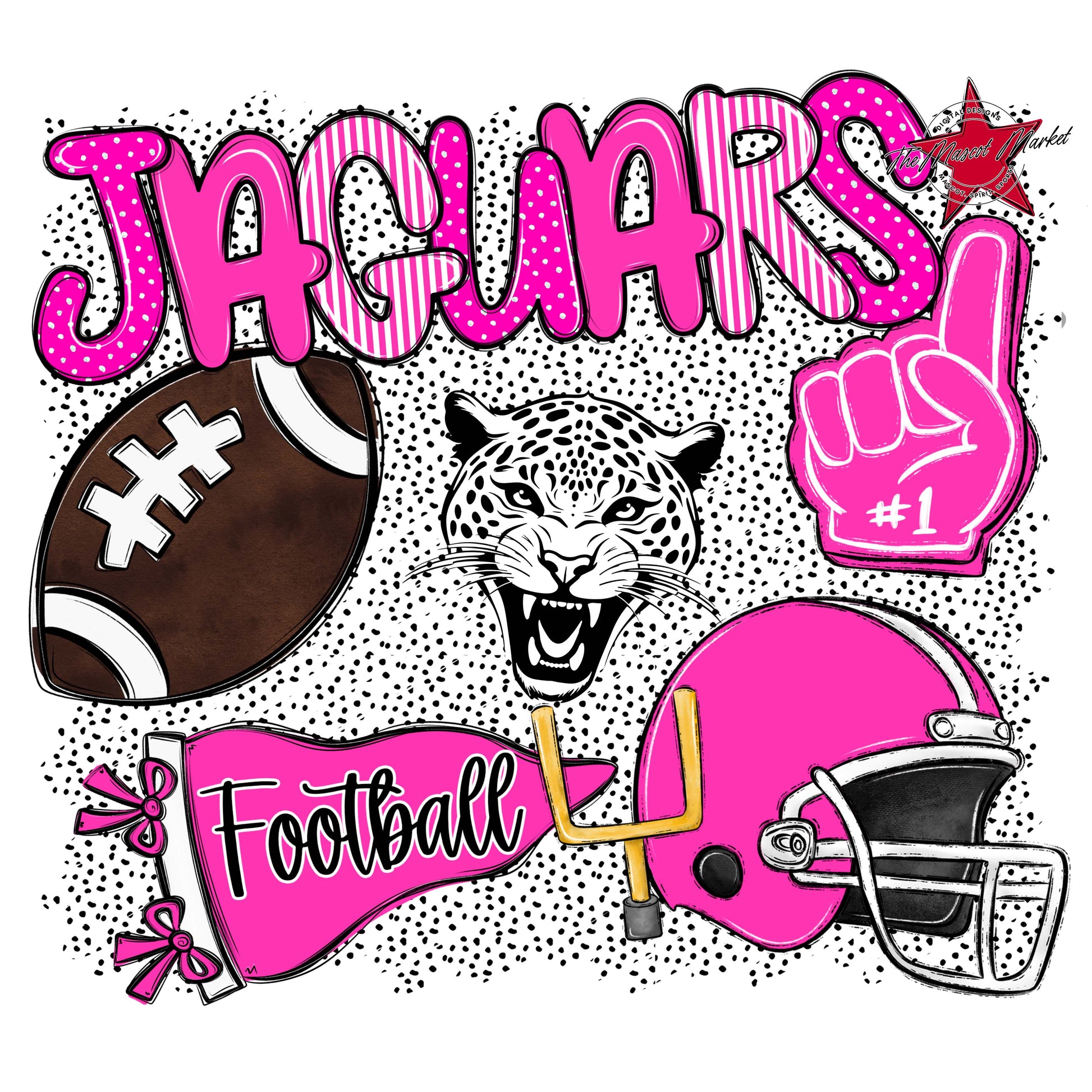 Jaguars Football Spirit-Pink