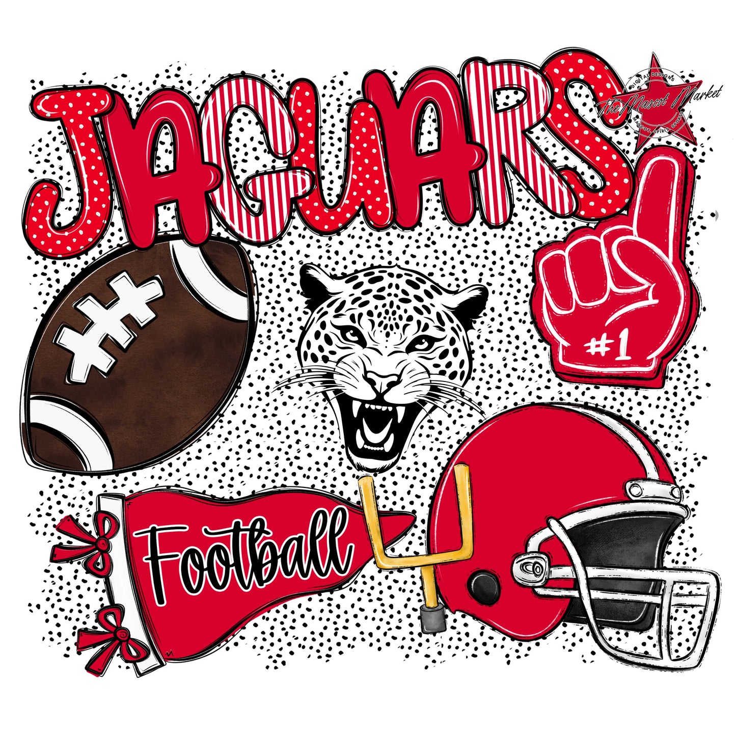 Jaguars Football Spirit-Red