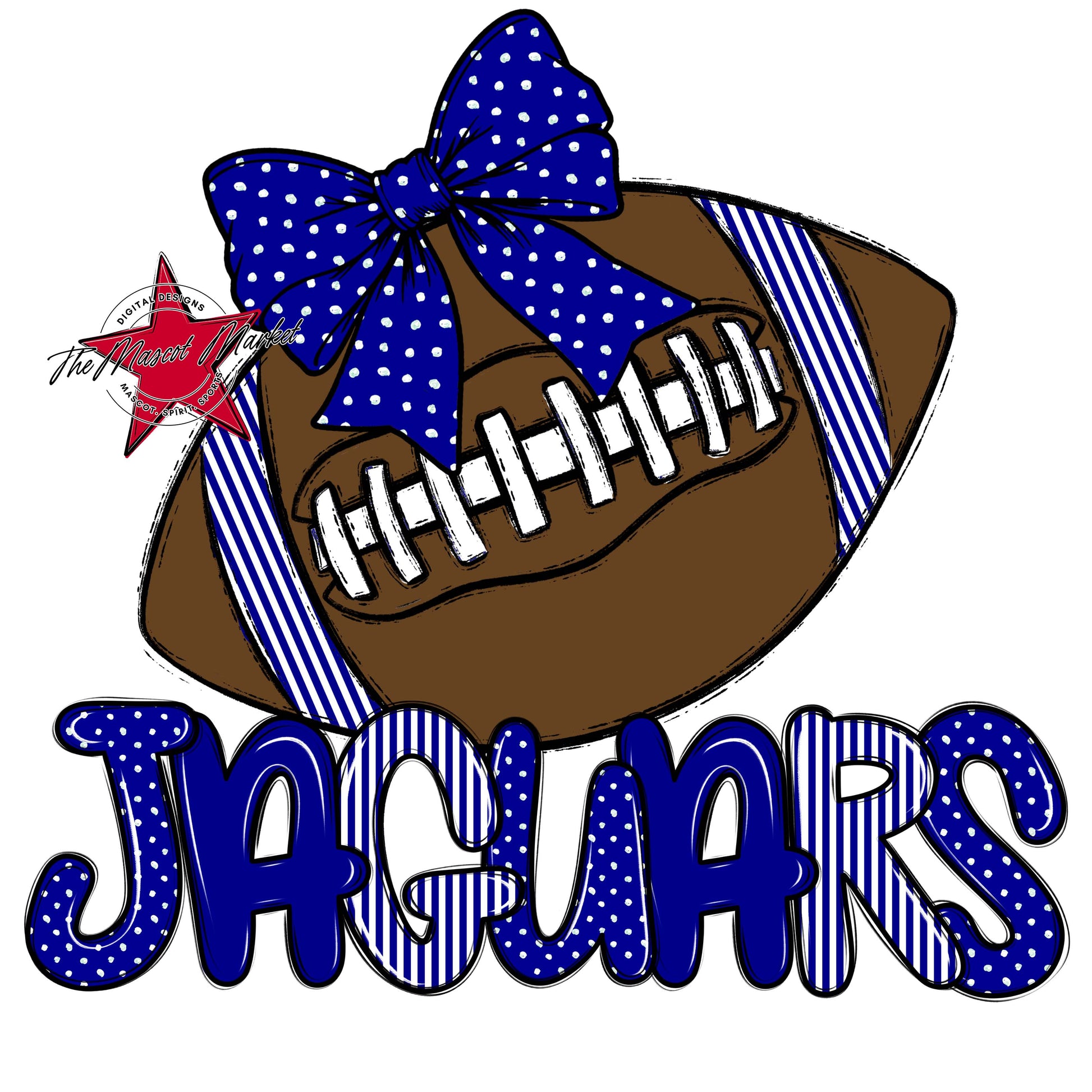 Jaguars Football Spirit Design-Blue