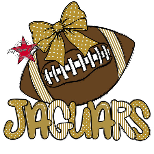 Jaguars Football Spirit Design-Gold