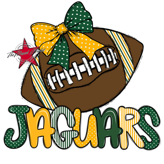 Jaguars Football Spirit Design-Green & Yellow