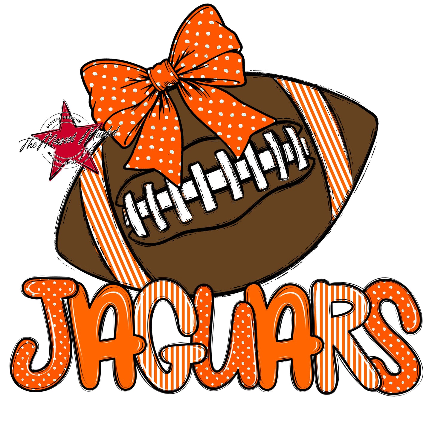 Jaguars Football Spirit Design-Orange